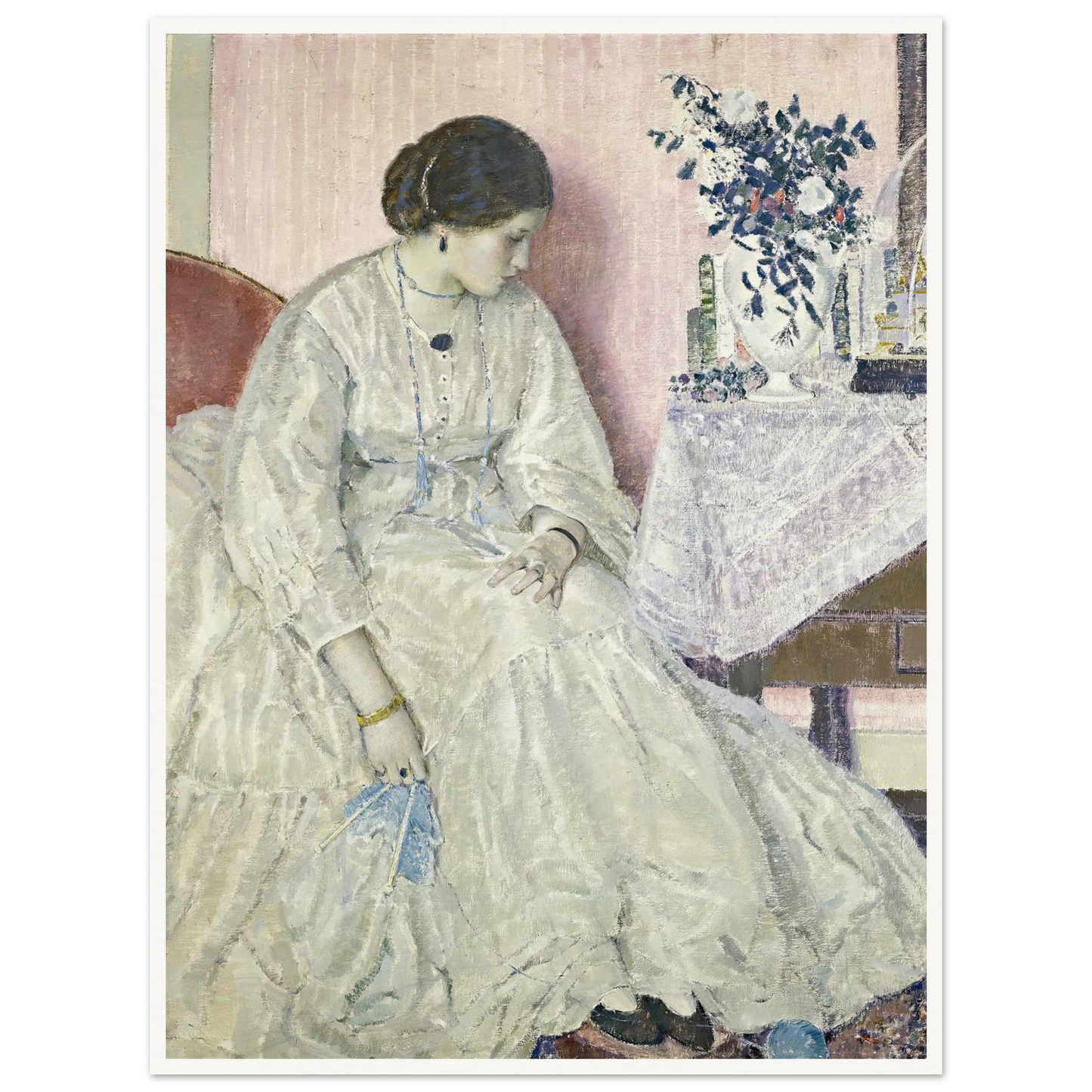 Memories (1915) Art Print | Frederick Carl Frieseke - Framed Poster - 30x40 cm / 12x16″ - Black frame