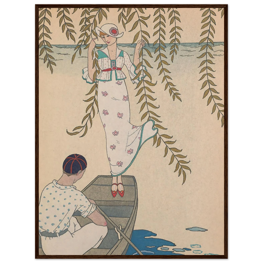 Midi Sur L’eau (1914) Art Print | George Barbier - Framed Poster - 30x40 cm / 12x16″ - Black frame