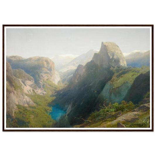 Mirror Lake, Yosemite (1874-1875) Art Print | Hermann Ottomar Herzog - Framed Poster - 30x40 cm / 12x16″ - Black frame