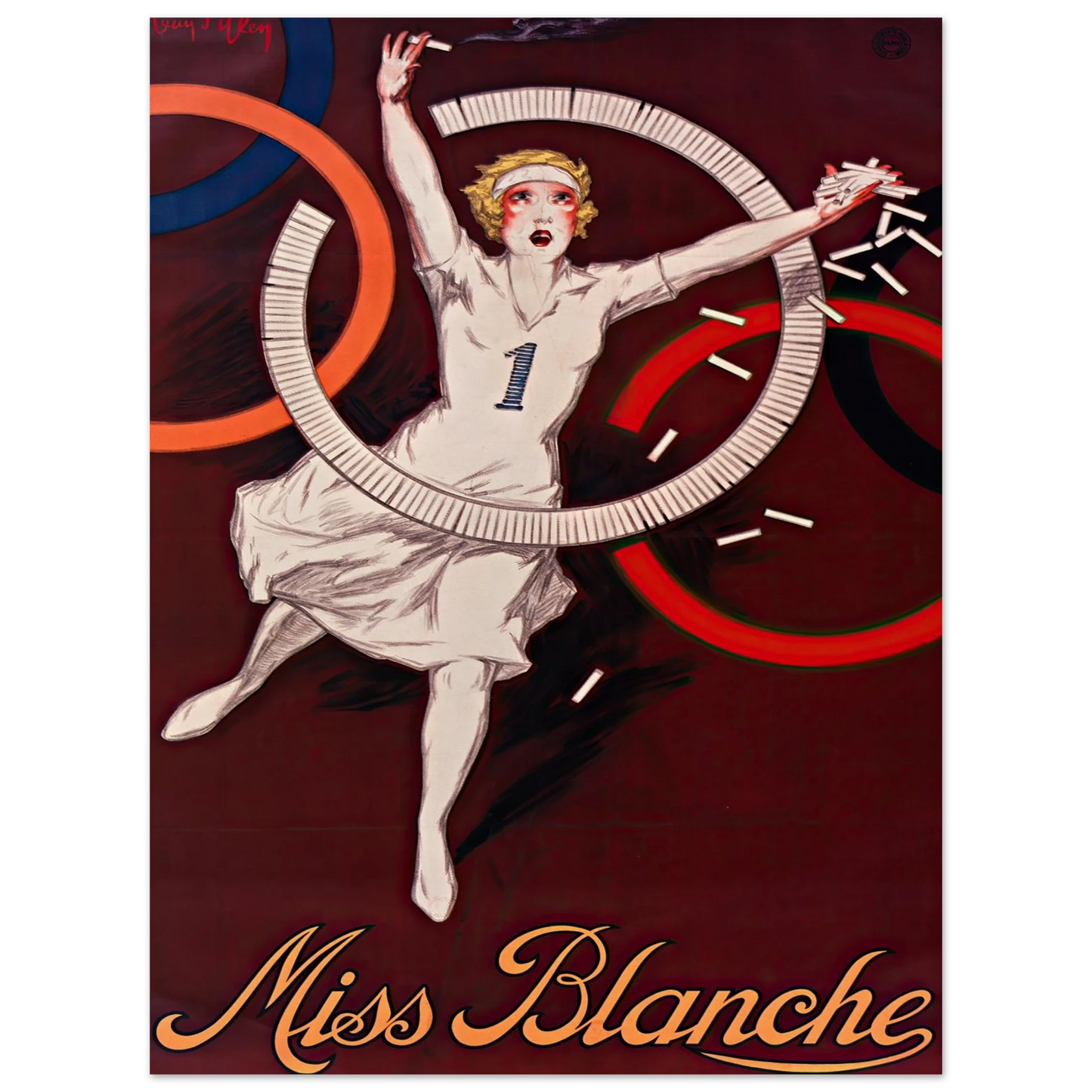 Miss Blanche (1928) Art Print | Jean Dylen - Framed Poster - 45x60 cm / 18x24″ - Black frame