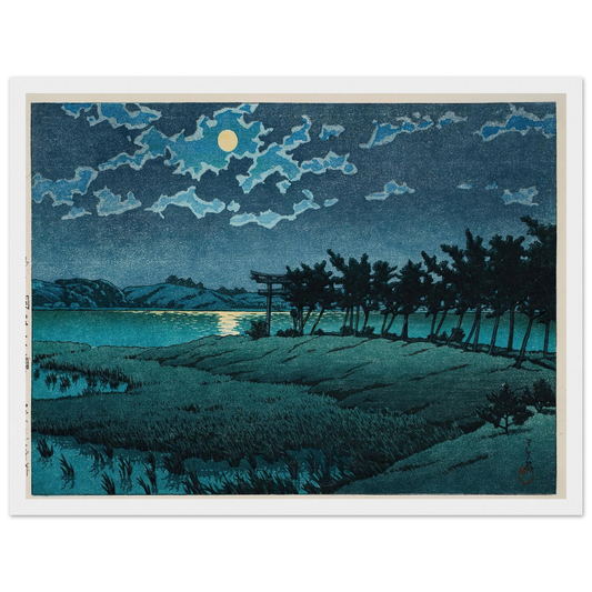 Mito, Hinuma, Hiroura (1946) Art Print | Kawase Hasui - Framed Poster - 30x40 cm / 12x16″ - Black frame