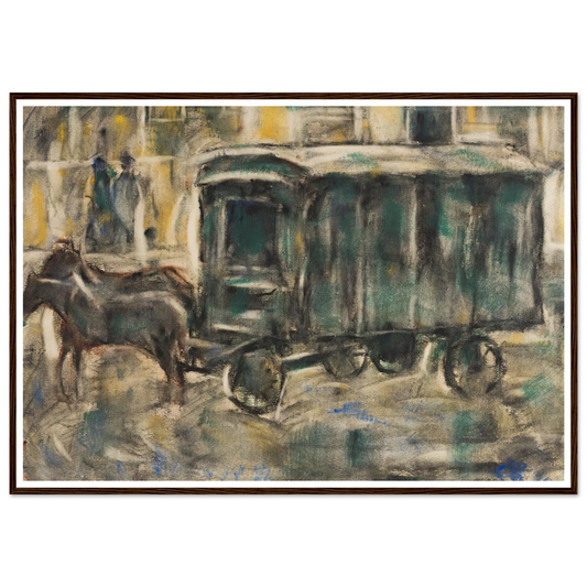 Möbelwagen (1919) Art Print | Christian Rohlfs - Framed Poster - 30x40 cm / 12x16″ - Black frame
