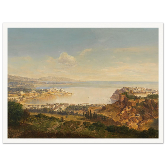 Monaco (Riviera di Ponente) (1865) Art Print | Albert Zimmermann - Framed Poster - 30x40 cm / 12x16″ - Black frame