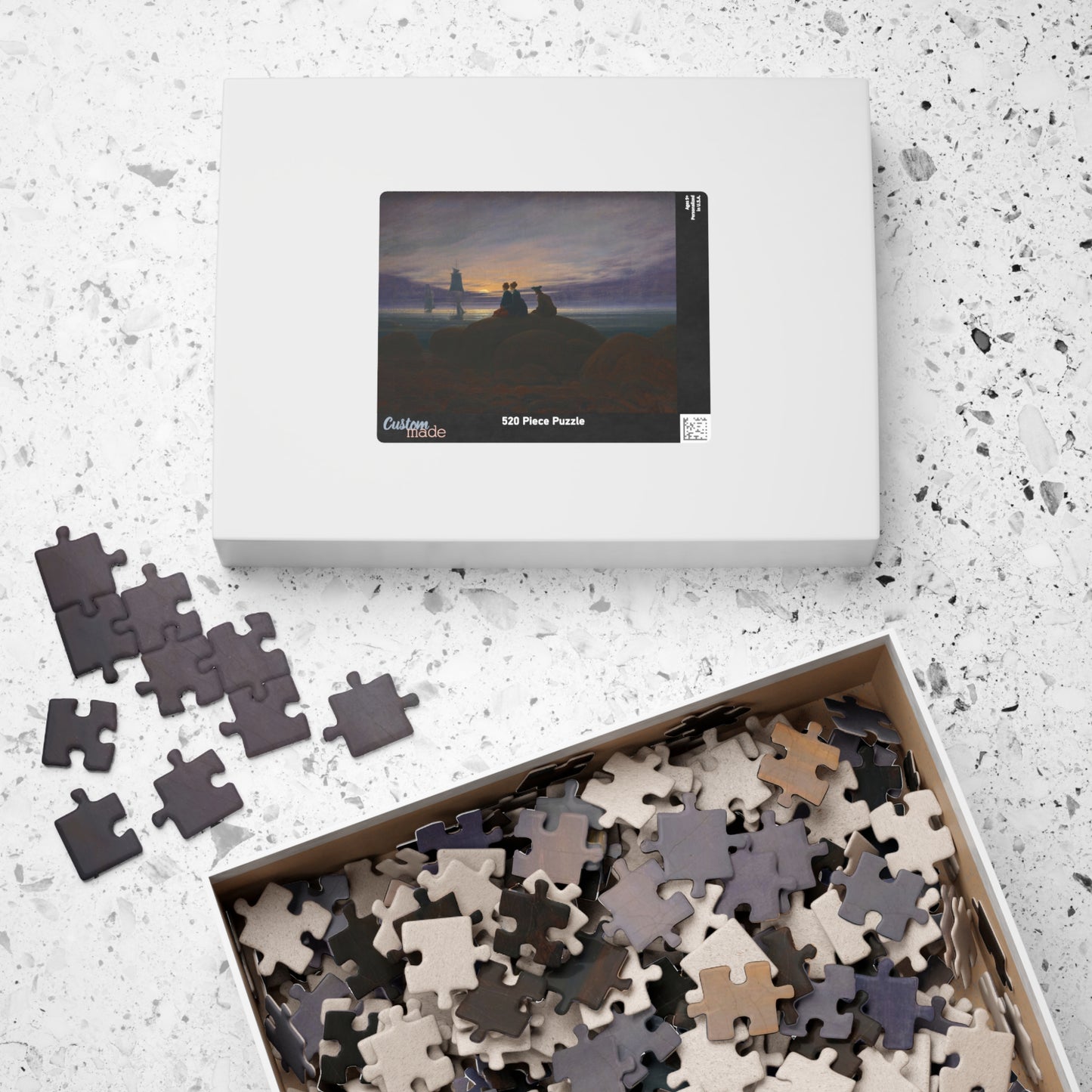 Mondaufgang am Meer Puzzle | Caspar David Friedrich - - 252 pcs (Horizontal) -