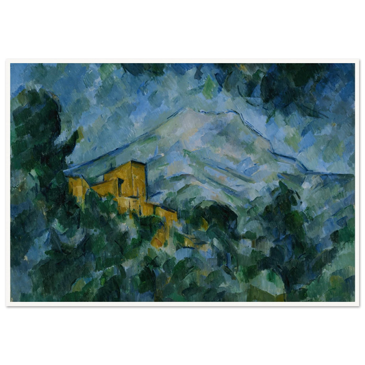 Mont Sainte-Victoire and Château Noir (c.1904 - c.1906) Art Print | Paul Cezanne - Framed Poster - 30x40 cm / 12x16″ - Black frame