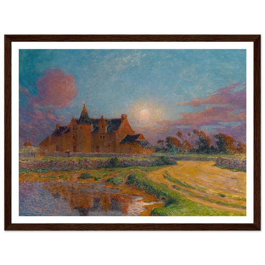 Moon Clear Over Kervaudu Art Print | Ferdinand du Puigaudeau - Framed Poster - 30x40 cm / 12x16″ - Black frame