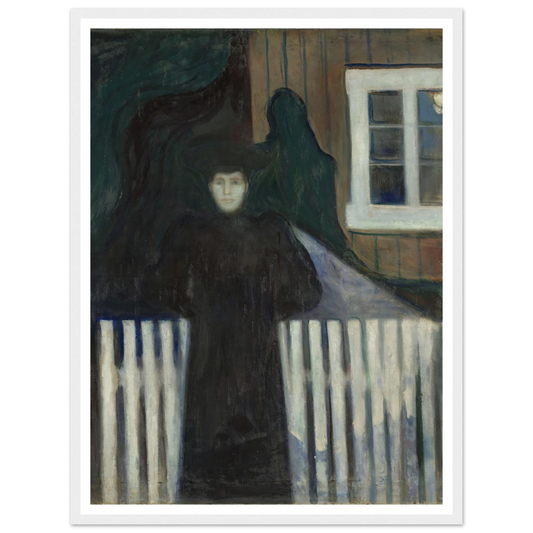 Moonlight (1893) Art Print | Edvard Munch - Framed Poster - 30x40 cm / 12x16″ - Black frame