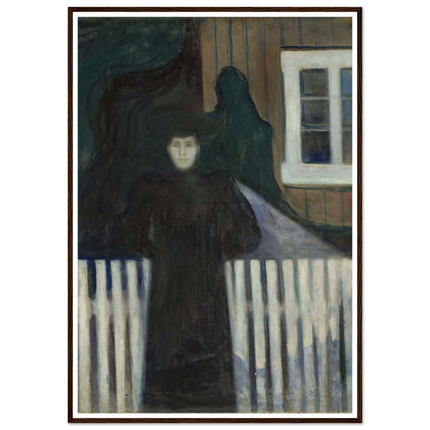 Moonlight (1893) Art Print | Edvard Munch - Framed Poster - 30x40 cm / 12x16″ - Black frame