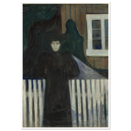 Moonlight (1893) Art Print | Edvard Munch - Framed Poster - 30x40 cm / 12x16″ - Black frame