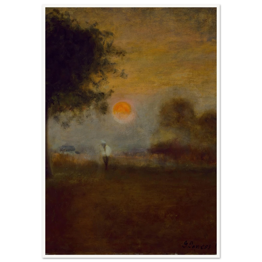 Moonrise (1891) Art Print | George Inness - Framed Poster - 30x40 cm / 12x16″ - Black frame