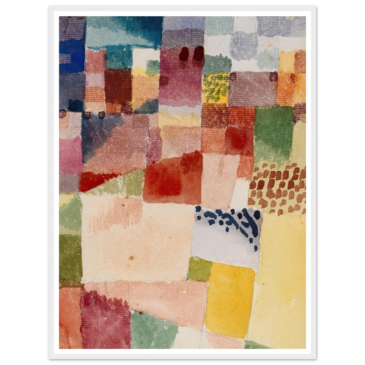 Motif from Hammamet (1914) Art Print | Paul Klee - Framed Poster - 30x40 cm / 12x16″ - Black frame