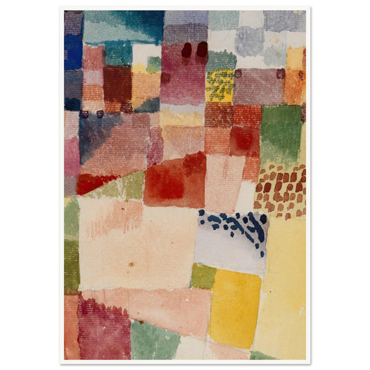 Motif from Hammamet (1914) Art Print | Paul Klee - Framed Poster - 30x40 cm / 12x16″ - Black frame