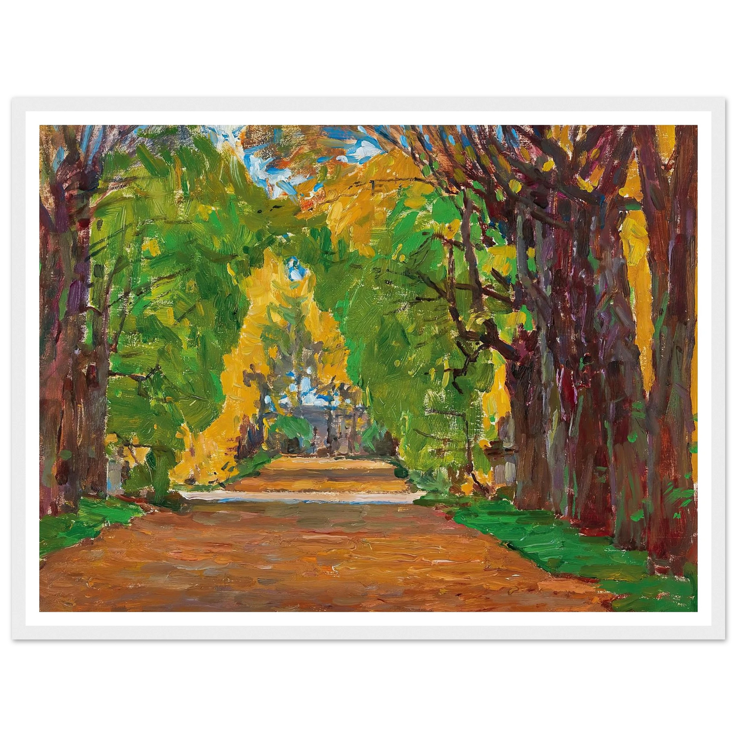 Motiv aus dem Schloßpark in Jevisovice (c. 1930) Art Print | Carl Moll - Framed Poster - 30x40 cm / 12x16″ - Black frame