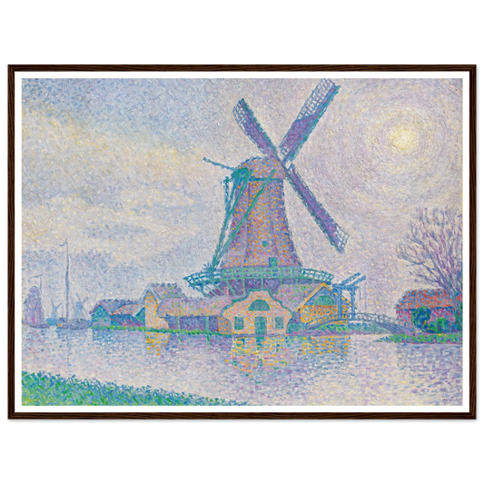 Moulin d’Edam (1896) Art Print | Paul Signac - Framed Poster - 30x40 cm / 12x16″ - Black frame
