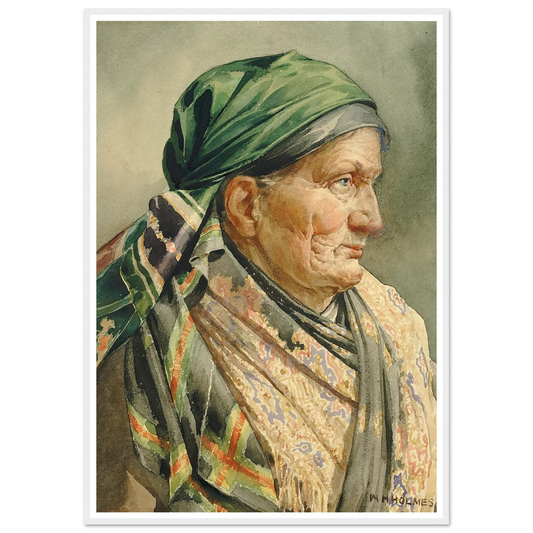 Munich Model (1880) Art Print | William Henry Holmes - Framed Poster - 30x40 cm / 12x16″ - Black frame