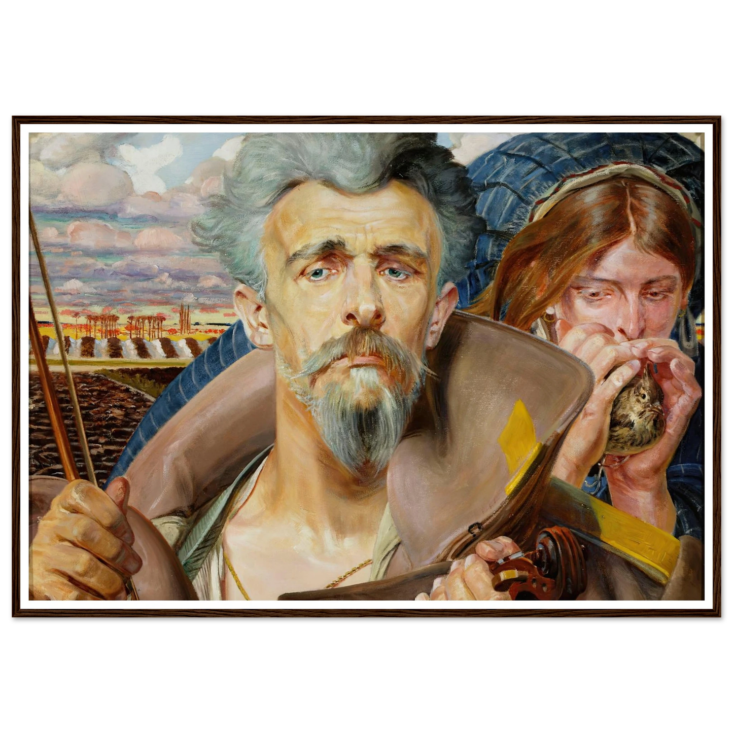 Music – central section of the triptych (1906) Art Print | Jacek Malczewski - Framed Poster - 30x40 cm / 12x16″ - Black frame