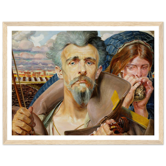 Music – central section of the triptych (1906) Art Print | Jacek Malczewski - Framed Poster - 30x40 cm / 12x16″ - Black frame