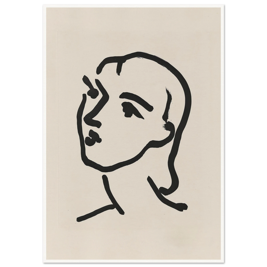 Nadia aux cheveux lisses (1948) Art Print | Henri Matisse - Framed Poster - 30x40 cm / 12x16″ - Black frame