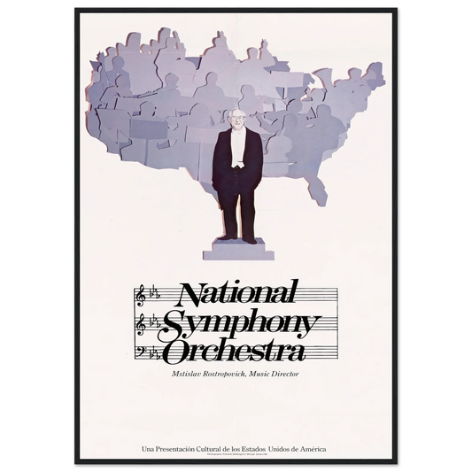 National Symphony Orchestra Art Print | US Information Agency - Framed Poster - 30x40 cm / 12x16″ - Black frame