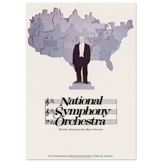 National Symphony Orchestra Art Print | US Information Agency - Framed Poster - 30x40 cm / 12x16″ - Black frame