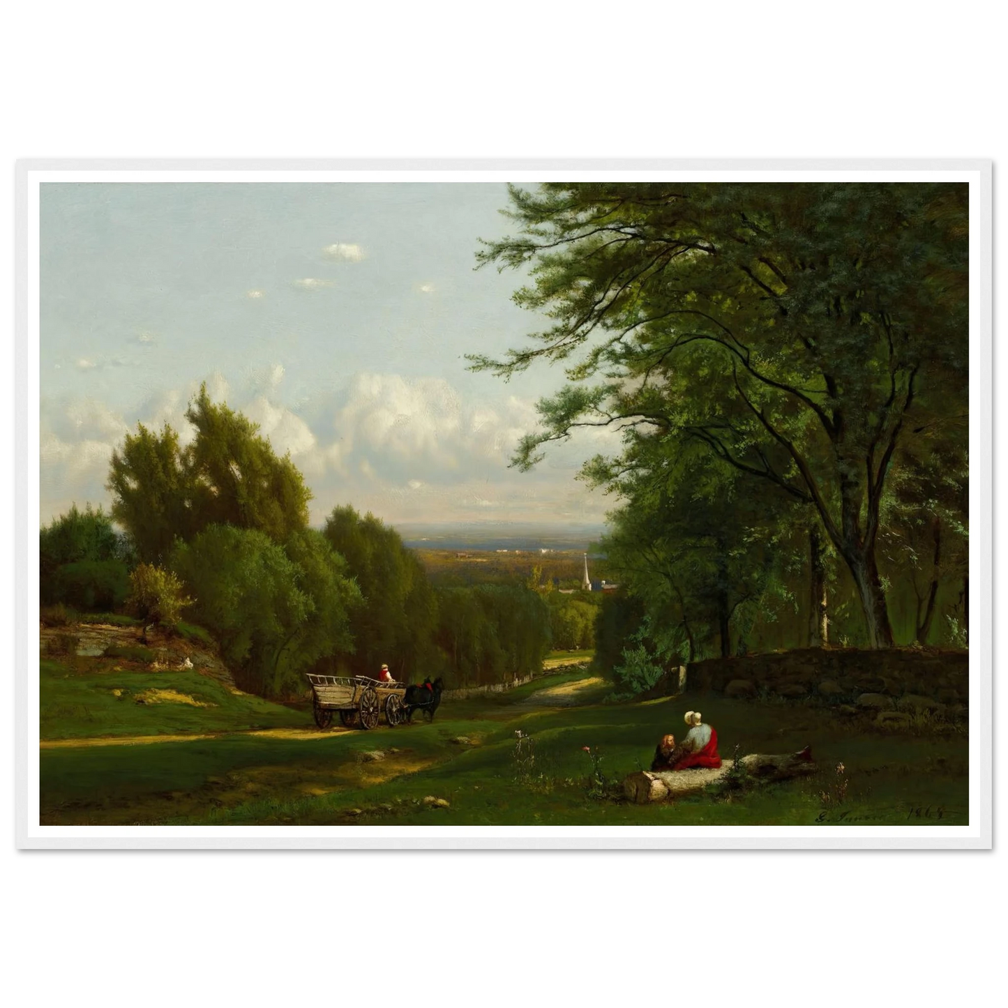 Near Leeds, New York (1869) Art Print | George Inness - Framed Poster - 30x40 cm / 12x16″ - Black frame