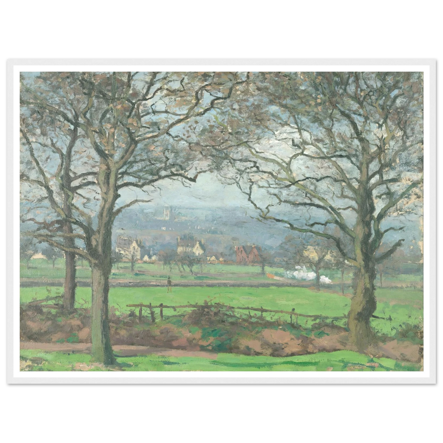 Near Sydenham Hill (1871) Art Print | Camille Pissarro - Framed Poster - 30x40 cm / 12x16″ - Black frame