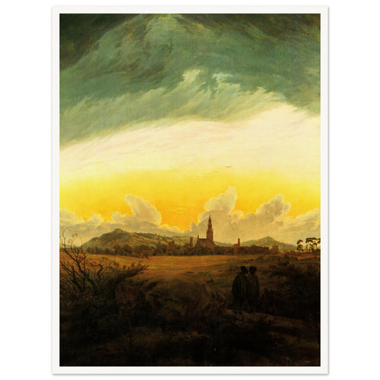 Neubrandenburg (1817) Art Print | Caspar David Friedrich - Framed Poster - 30x40 cm / 12x16″ - Black frame