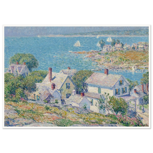 New England Headlands (1899) Art Print | Childe Hassam - Framed Poster - 30x40 cm / 12x16″ - Black frame