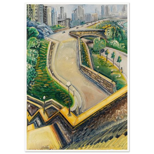 New York Riverside Drive (1934) Art Print | Paul Kleinschmidt - Framed Poster - 30x40 cm / 12x16″ - Black frame