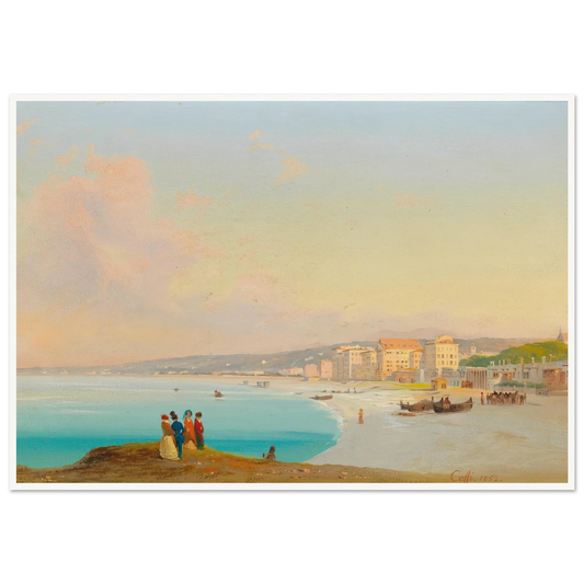Nice (1852) Art Print | Ippolito Caffi - Framed Poster - 30x40 cm / 12x16″ - Black frame