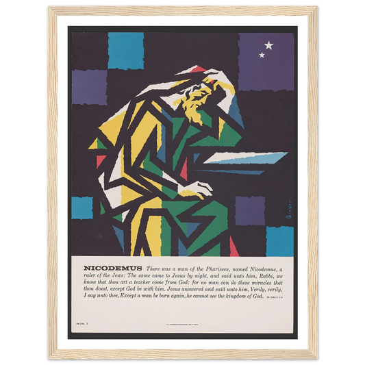 Nicodemus (1962) Art Print | Joseph Binder - Framed Poster - 30x40 cm / 12x16″ - Black frame