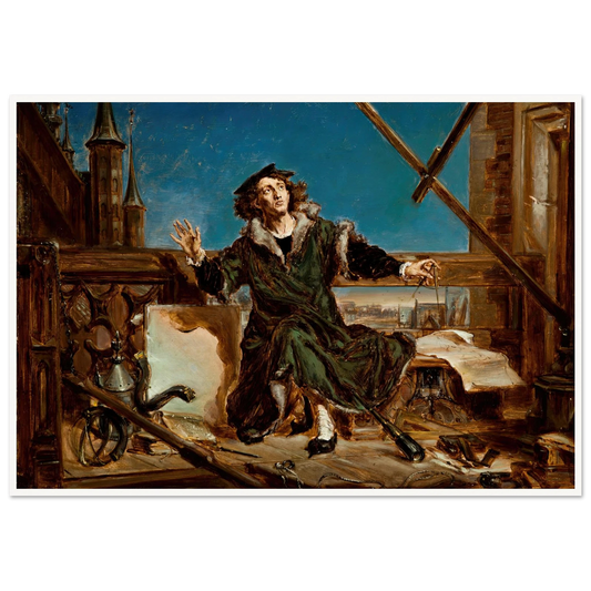 Nicolaus Copernicus (1871) Art Print | Jan Matejko - Framed Poster - 30x40 cm / 12x16″ - Black frame