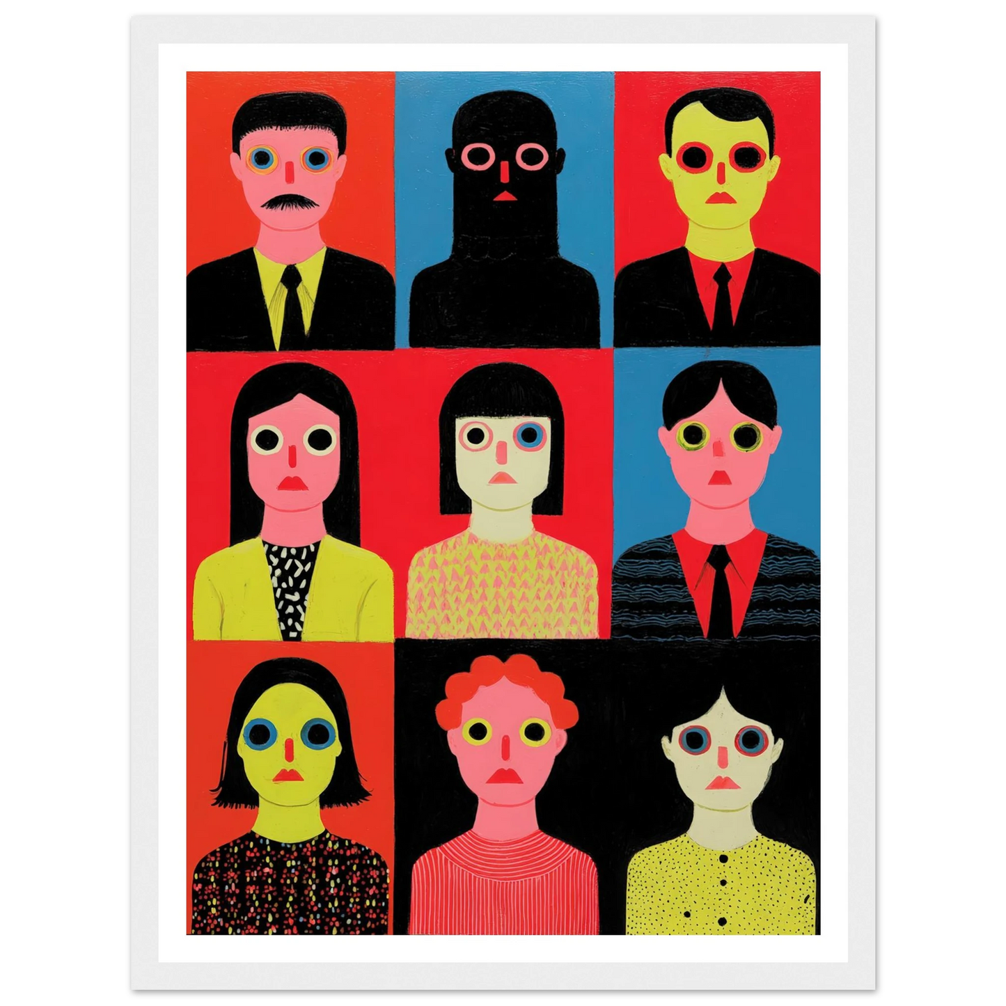 Nine States of Blankness - Framed Poster - 30x40 cm / 12x16″ - Black frame