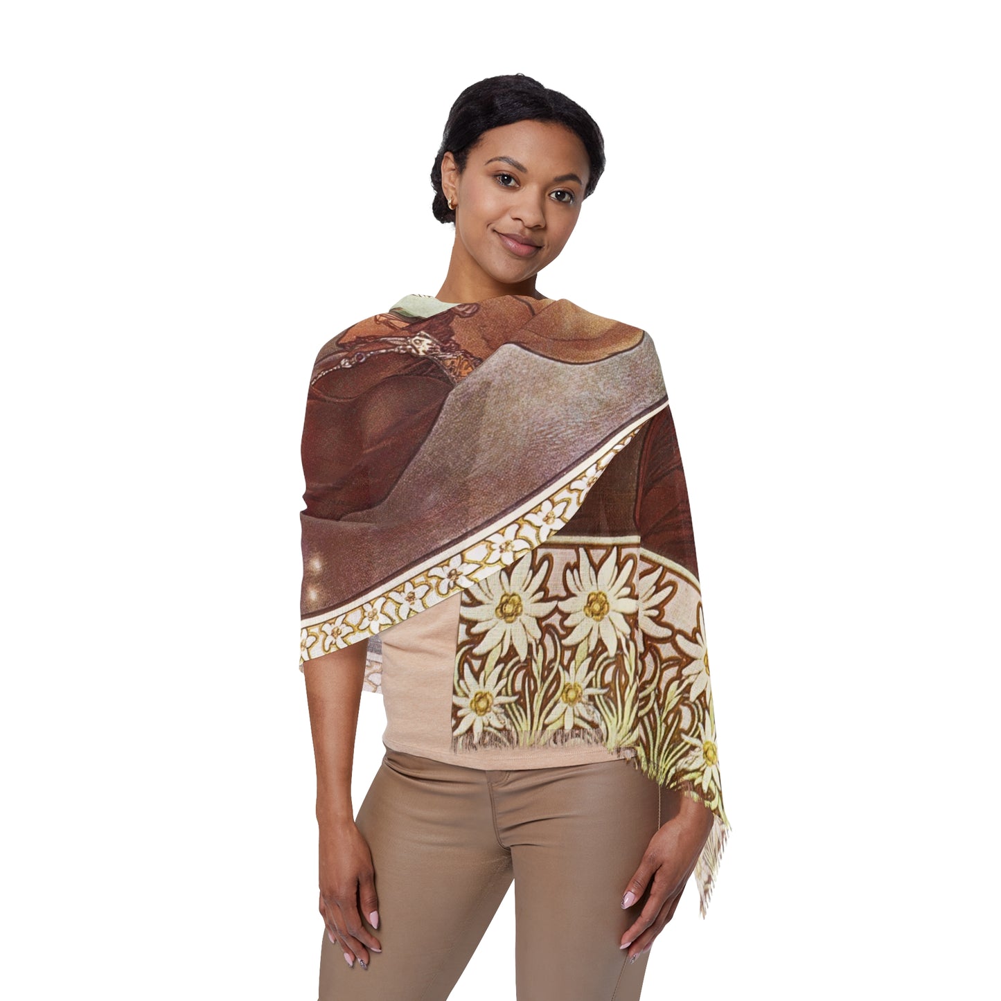 North Star | Alphonse Mucha Scarf – Art Nouveau Scarf - - 27" × 71'' -