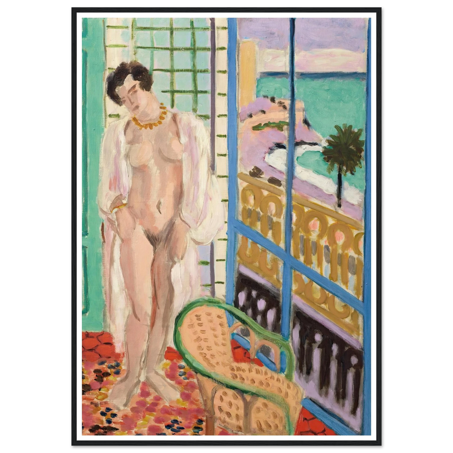 Nu à la fenêtre (1929) Art Print | Henri Matisse - Framed Poster - 30x40 cm / 12x16″ - Black frame