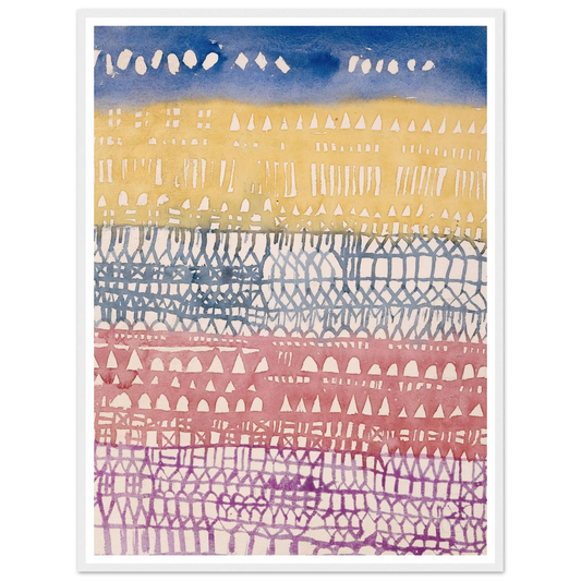 Old town (overview) (1928) Art Print | Paul Klee - Framed Poster - 30x40 cm / 12x16″ - Black frame