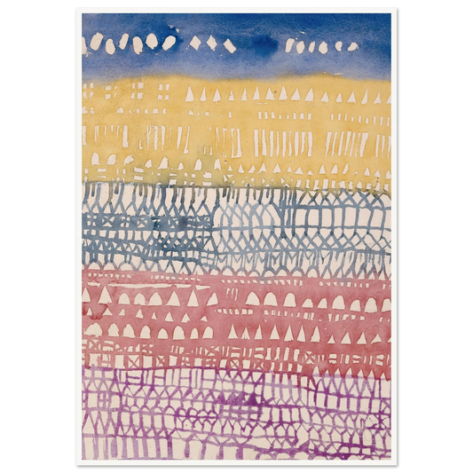 Old town (overview) (1928) Art Print | Paul Klee - Framed Poster - 30x40 cm / 12x16″ - Black frame
