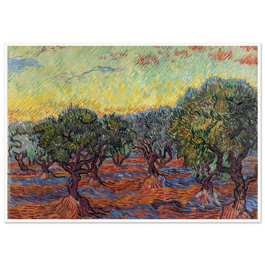 Olive Grove, Saint-Rémy (1889) Art Print | Vincent van Gogh - Framed Poster - 30x40 cm / 12x16″ - Black frame