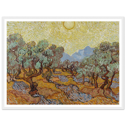 Olive Trees (1889) Art Print | Vincent van Gogh - Framed Poster - 30x40 cm / 12x16″ - Black frame