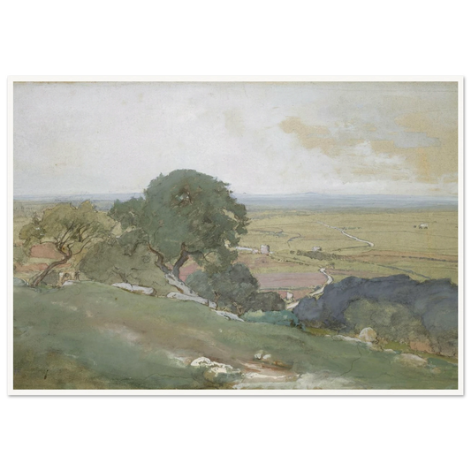 Olive Trees at Tivoli (1873) Art Print | George Inness - Framed Poster - 30x40 cm / 12x16″ - Black frame