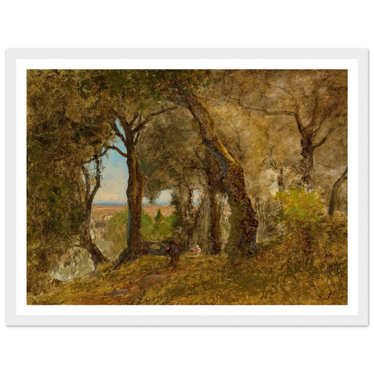 Olives, Albano, Italy Art Print | George Inness - Framed Poster - 30x40 cm / 12x16″ - Black frame