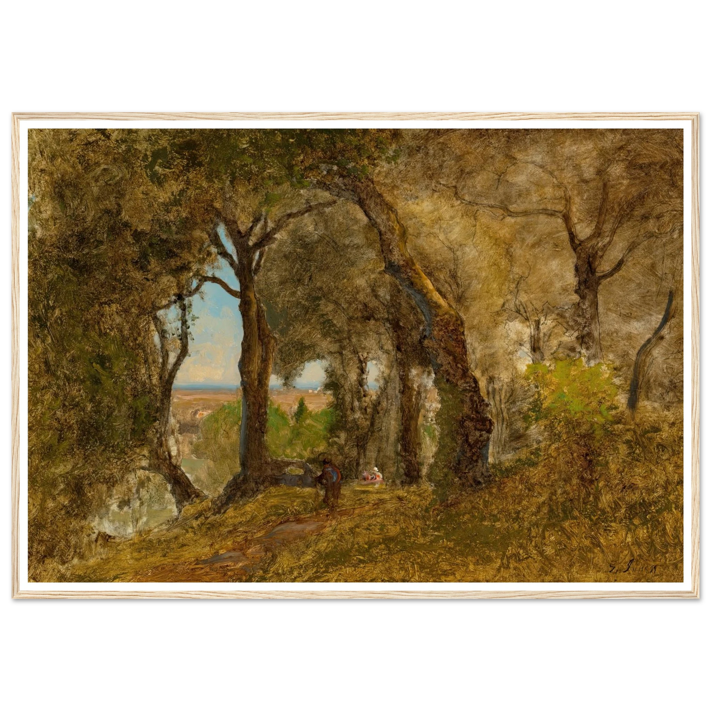 Olives, Albano, Italy Art Print | George Inness - Framed Poster - 30x40 cm / 12x16″ - Black frame