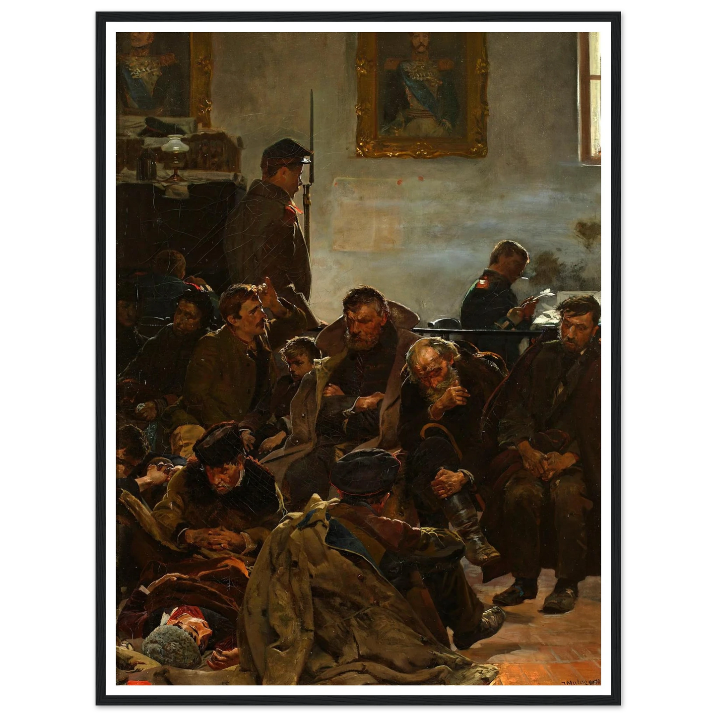 On the way to exile (Convicts on the way to Siberia) (1890) Art Print | Jacek Malczewski - Framed Poster - 30x40 cm / 12x16″ - Black frame