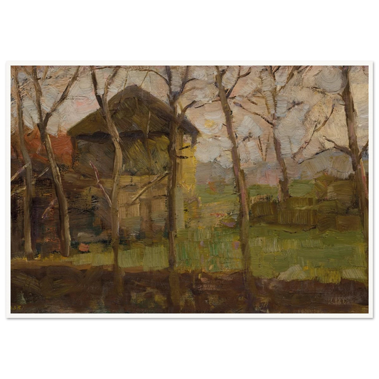 Op de Ringdijk, Watergraafsmeer (1902) Art Print | Piet Mondrian - Framed Poster - 30x40 cm / 12x16″ - Black frame