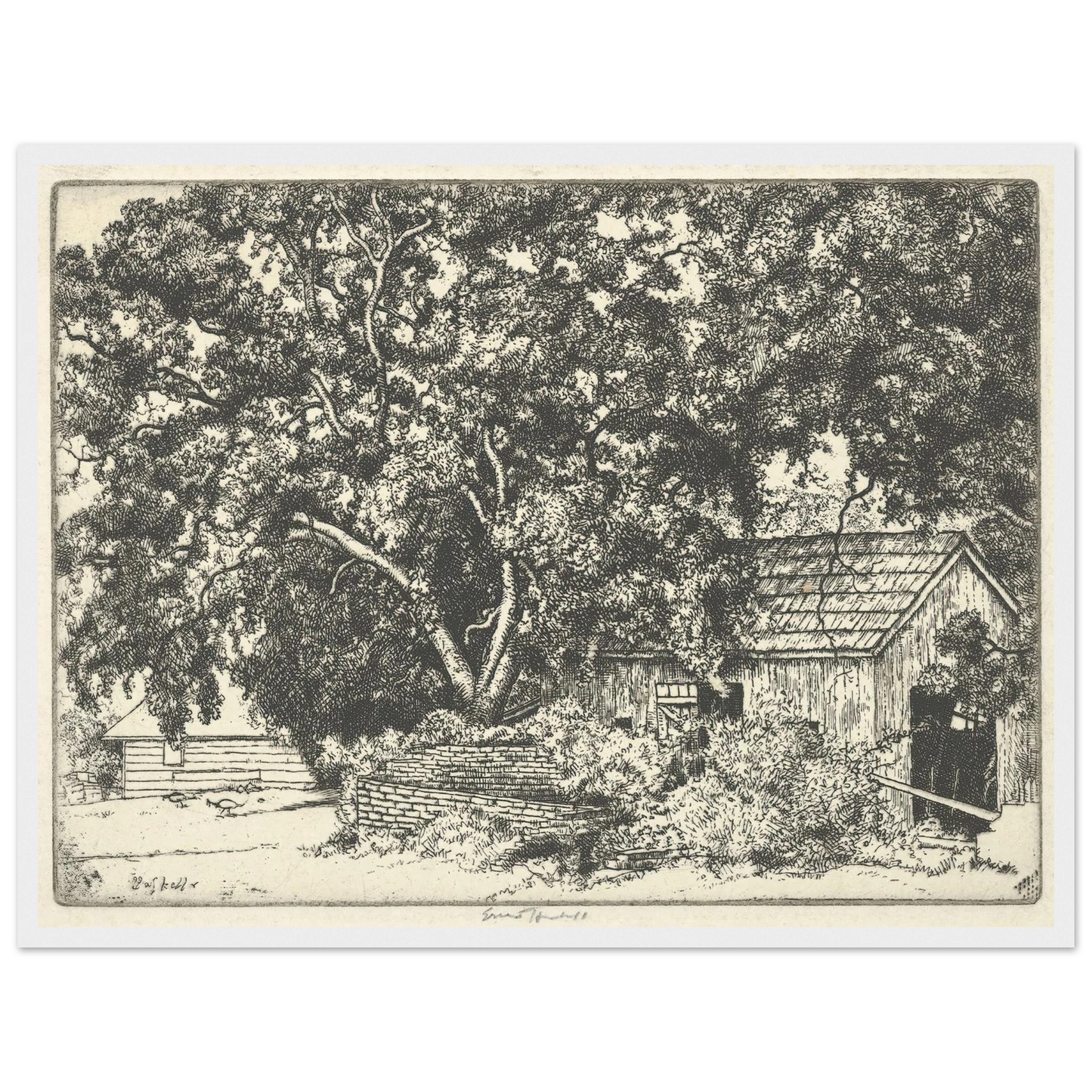 Orindo Rancho (1920) Art Print | Ernest Haskell - Framed Poster - 30x40 cm / 12x16″ - Black frame