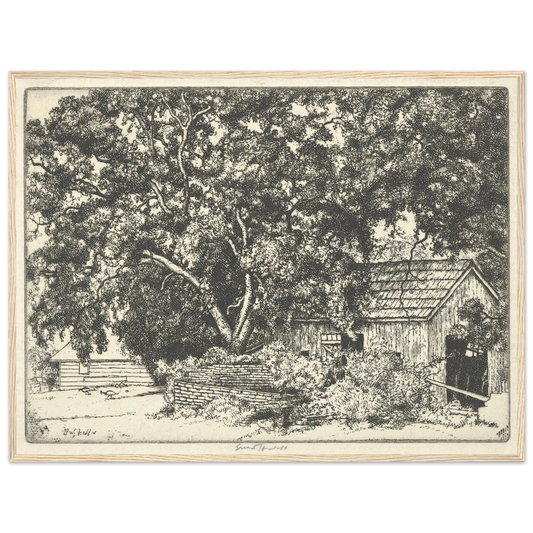 Orindo Rancho (1920) Art Print | Ernest Haskell - Framed Poster - 30x40 cm / 12x16″ - Black frame