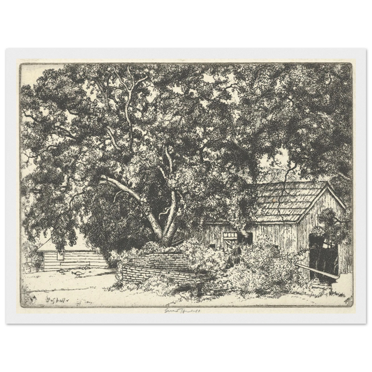 Orindo Rancho (1920) Art Print | Ernest Haskell - Framed Poster - 30x40 cm / 12x16″ - Black frame
