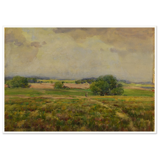 Over The Maryland Fields Art Print | William Henry Holmes - Framed Poster - 30x40 cm / 12x16″ - Black frame