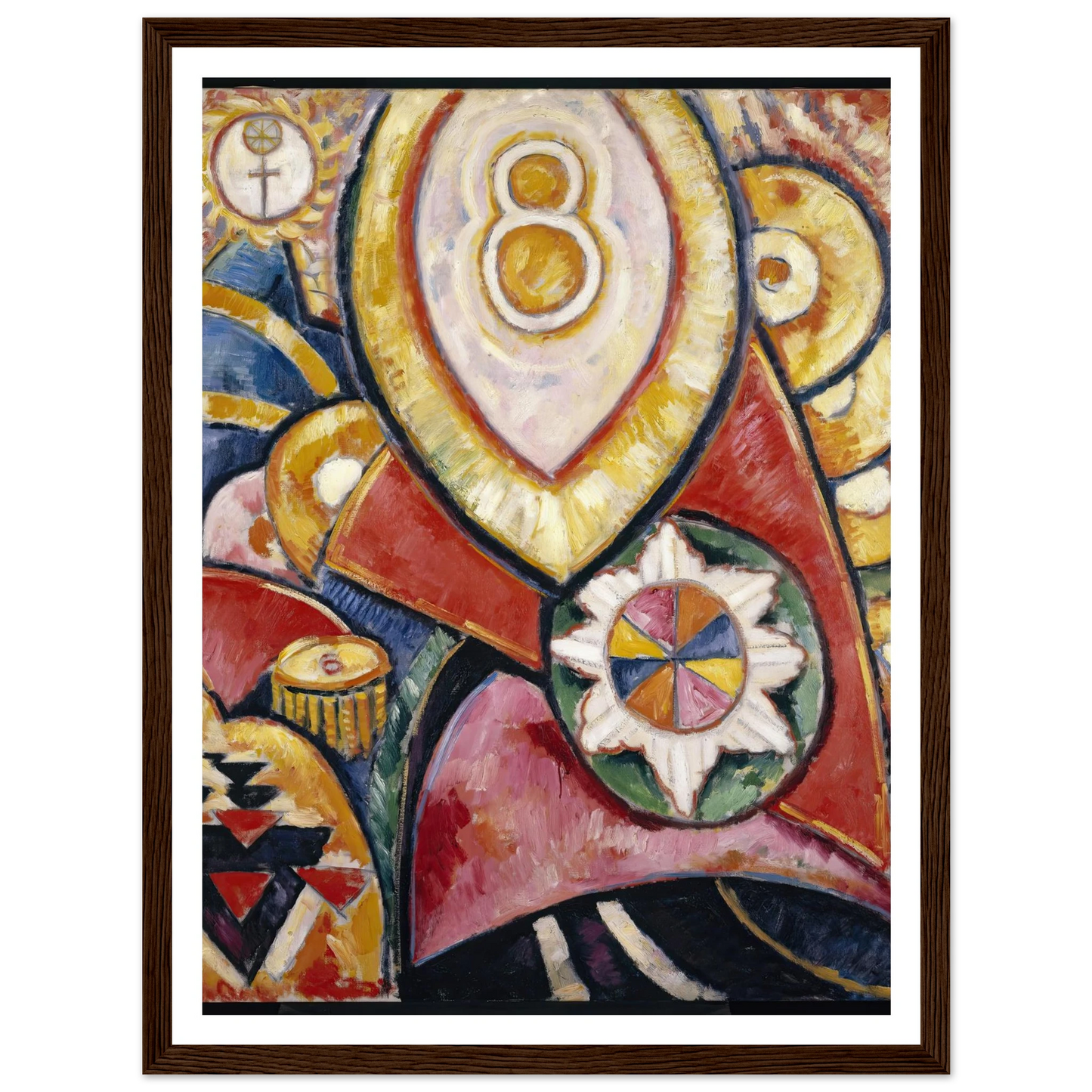 Painting No. 48 (1913) Art Print | Marsden Hartley - Framed Poster - 30x40 cm / 12x16″ - Black frame