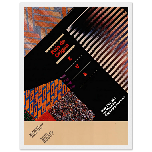 Pais de Origen. Una Decada de Tapetes Contemporaneos. Art Print | US Information Agency - Framed Poster - 30x40 cm / 12x16″ - Black frame